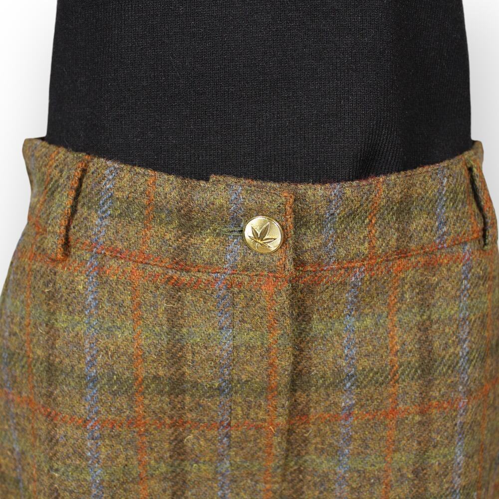BOAST (4) Harris Tweed Wool Shorts Plaid Lined Deadstock NEW Brown Green - Picture 7 of 16
